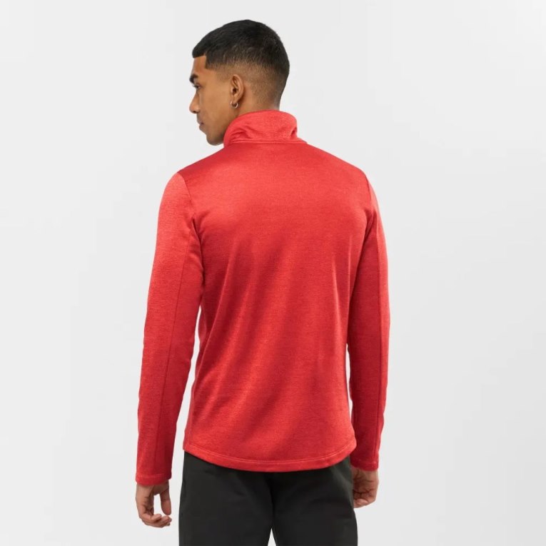 Moletom Salomon Essential Lightwarm Seamless Half Zip Masculino Vermelhas | PT T39840